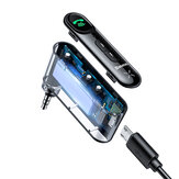Baseus Wireless Hands Free Bluetooth 5.0 Car AUX Adaptador Receptor de Música Interface 10 Horas Duração