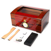 Holz Box Zeder ausgekleidet Humidor Luftbefeuchter Hygrometer Aufbewahrungskoffer 