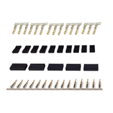 5 pares de conectores de receptor de servo JR con bloqueo y terminales macho y hembra chapados en oro para kit de clavijas engarzadas en batería RC