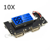 10Pcs Dual USB 5V 1A 2.1A Mobile Power Bank 18650 Battery Charger PCB Module Board