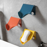 Wandmontierte Seifenschale Abflussbehälter Kunststoff Selbstklebende Seifenablage Form Seifenbehälter Badezimmer Zubehör