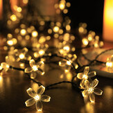 Luces de Navidad de Guirnalda Solar LED de Flores 5/6.5/7/12M para Fiestas Lámpara 8 Modos