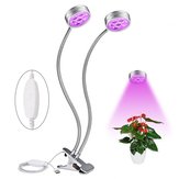 SOLMORE 16W LED Grow Lights Double Head 360 Degress Flexible Dimming Lamp for Plants Green House