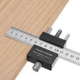 Régua de aço Mohoo Bloco de posicionamento Ângulo Riscador Marcador de linha para Régua Localizador Carpintaria Riscador Medindo Ferramentas de Carpintaria