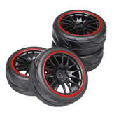 4 UNIDS 12 mm Cubo Rueda Ruedas y neumáticos de goma para HSP HPI Tamiya 1/10 On-road Drift Rc Coche piezas