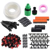 GOTGELIF 164pcs Drip Irrigation System Micro Drip Irrigation Kit DIY Patio Plant Watering Kit Garden Irrigation System 15m Transprant Hose with 2 Kind of Spayers