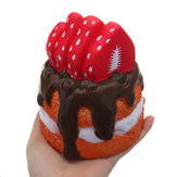 Erdbeer-Schokoladenkuchen Weich 11*11*14 CM Sammlung Geschenk Weiche Spielzeug mit Langsamer Erholung