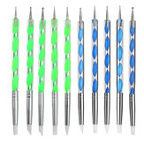 5 X 2 Way Ball Styluses Dotting Εργαλεία Πένα σιλικόνης Color Shaper Brushes για πολυμερή πήλινα αγγεία