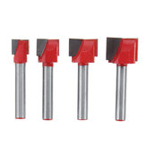4pcs 10/13/16/18mm Surface Planing Bottom Cleaning Wood Milling CNC Router Bit Woodworking Tools