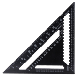 Raitool AR01 43X30X30cm Righello triangolare in lega di alluminio imperiale Righello triangolare nero