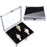 12 Grids Watch Jewelry Display Case Aluminium Storage Holder Box Gift Organizer