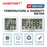 Termômetro Higrômetro Estação Meteorológica Mini Termômetro LCD Digital Temperatura Umidade Medidor Para Sala De Estar HABOTEST HT680/HT681