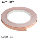 6mm × 30m Düşük Empedanslı İletken Copper Folyo EMI Koruma Kendinden Yapışkanlı Bant 