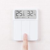 Nouvelle version 2021 de l'interrupteur mural intelligent Xiaomi Mijia Bluetooth Maille avec capteur de température et d'humidité Thermomètre Hygromètre Contrôle à distance de la lumière Interrupteurs sans fil à 3 touches MI Home