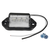 10-30V LED Luz de Licencia Lámpara de Matrícula Para Coche Camión Tráiler Blanco