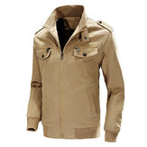 Jesień Zima Military Style Casual Cotton Cargo Jacket for Men