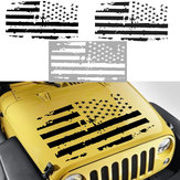 Etiquetas engomadas de la etiqueta del vinilo del apagón de la capilla de la bandera americana de los EEUU del coche para el jeep / Wrangler JK TJ YJ