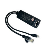 ESCAM 2.5KV Girişim Önleyici Güç Üzerinden Ethernet 48V'den 5V 2.4A 12W Aktif POE Splitter Mikro USB Fiş Raspberry Pi CCTV Güç Ayrıştırıcı için