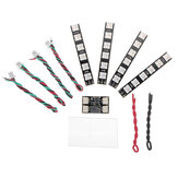 4 PCS WS2812 LED Strip Light 2-6S 7 Color Switchable with LED Controller Board for RC Drone FPV Racing
