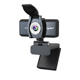 HXSJ S90 HD 720P Webcam com fio Microfone de redução de ruído embutido em 360 graus Computador Rotativo Web Cam Câmera de gravação de vídeo chamada