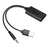 Adaptador de módulo Bluetooth para carro universal de 12V AUX-IN Cabo de áudio AUX sem fio Rádio estéreo USB Jack Plug de 3,5 mm