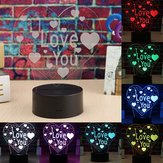  LED 3D Colorful I Love You Night Light Remote Control Touch Sensor Desktop Lamp 