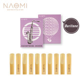 Palheta de saxofone barítono Naomi 2.0 / 2.5 / 3.0 NS-010 / NS-011 / NS-012 (10 peças)