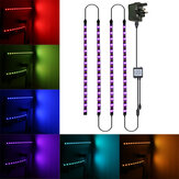 4 ΤΕΜ. SOLMORE 50 cm Αδιάβροχα USB RGB LED Strip Lights + Τηλεχειριστήριο για οπίσθιο φωτισμό τηλεόρασης Φόντο υπολογιστή