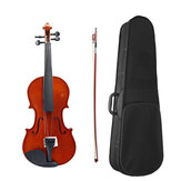 Violino acústico 4/4 com estojo e arco para iniciantes de violino