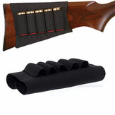 5 Rounds Army Elastic Shotgun Stock Shell Ammo Case Cartridge Holder Hunting Gun Accessories