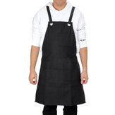 Woodworking Apron Heavy Duty Waxed Canvas Work Apron With Pockets Apron for Men with Double Stitching Adjustable Back Straps