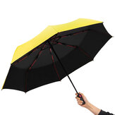 Guarda-chuva de negócios automático de três dobrável para homens e mulheres, guarda-chuva de luxo à prova de chuva e vento para homens e mulheres, presente