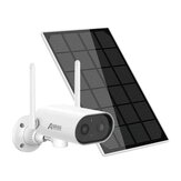 Anran 2K WIFI Außen-Sicherheitskamera mit Solarbetrieb, 25m Farbnachtsicht, 180° Fernpan-Tilt, IP65 wasserdicht und mit Solarpanel