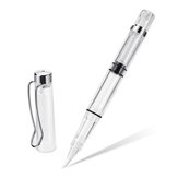 Wing Sung 3009 Writing Brush Pen 142mm Length Transparent Brush Pen Screw Cap For School Office