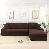 Brown Stretch Elastic Sofabezug Solid rutschfest Soft Schonbezug Waschbare Couch Möbel Protector für Wohnzimmer