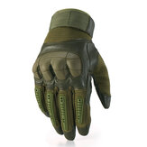 Luvas táticas militares Airsoft de dedo inteiro com tela sensível ao toque e proteção rígida. Disponíveis em 3 cores para atividades ao ar livre.