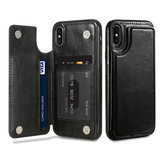 Case KISSCASE Retro em couro PU com slots de cartão e suporte para iPhone X 8/8 Plus/7/7 Plus/6/6s/6 Plus/6s Plus