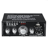 Amplificador de potência de áudio estéreo AV-263BT 2x300W 110-220V com Bluetooth, equalizador, 2CH AUX USB FM SD HIFI Rádio digital para carro e casa