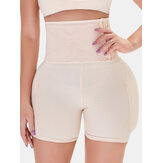 Shapewear-Shorts mit hohem Taillenbund zur Figurformung und Polsterung für eine anhebende Wirkung am Gesäßbereich für Frauen mit großen Größen und Frontverschluss