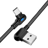 2.1A USB-A to Type-C Cable Fast Charging Data Transmission Nylon Braided Core Line 1M/2M Long for Samsung Galaxy S23 for Huawei Mate50 for Xiaomi 13 Pro for Honor Magic5