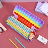 Bubble Silicone Pencil Case Alívio do estresse Bolsa de armazenamento Sensorial de bolha Brinquedo Fidget para estudantes Adolescentes Presentes da temporada escolar