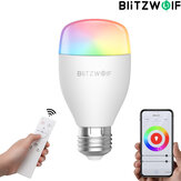 BlitzWolf® BW-LT27 AC100-240V RGBWW+CW 9W E27 Умная лампа LED с приложением, совместима с Alexa и Google Assistant + IR пульт управления
