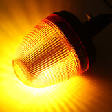 Lampada di avvertimento del trattore montata su palo DIN Luce lampeggiante girevole ambra a 60 LED Lampada di avvertimento 12/24V