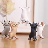 1 PC Cartoon Tanzende Katzenfigur, handgefertigte bezaubernde Kätzchen-Spielzeug für Büro, Stifthalter und Desktop-Dekoration, Sammlungsgeschenk