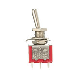 Piros miniatűr kapcsolókapcsoló DPDT be-ki-be 6 PIN 3 pozíció 5A 120Vac / 2A 250Vac