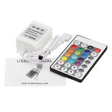 DC12-24V 6A 3 Channels 4Pin LED Controller + 28 Keys Remote Control for RGB Strip Light