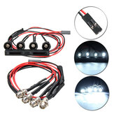 WPL C14 C24 1/16 2.4G Rc Auto DIY Teile 4 Weiße LED-Licht Scheinwerfer Set Mit Metall Lampenbecher