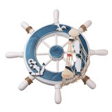 Деревянный катер Судно стальное кольцо Колесо настенная плакетка Морской Берег Тропический декор
