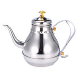 Silberner Kaffee-Tropfkessel aus Edelstahl mit einer Kapazität von 1,2 l für Tee- und Kaffeefilterung