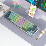 Technologia Klawiatura mechaniczna z podświetleniem RGB 68 klawiszy Triple Mode Bezprzewodowa Bluetooth + 2,4G + Przewodowa Rechargeable Gaming Keyboard